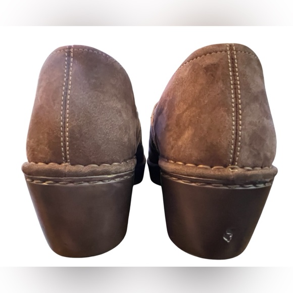 Ariat Womens Westlake Leather Suede Stitched Flower Western Clogs Size 7.5 Brown - Picture 3 of 11